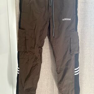 Adidas Men's Dark Brown Cargo Pants